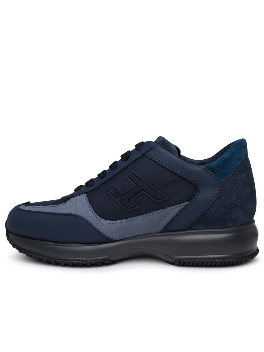 Hogan Blue Leather Sneakers