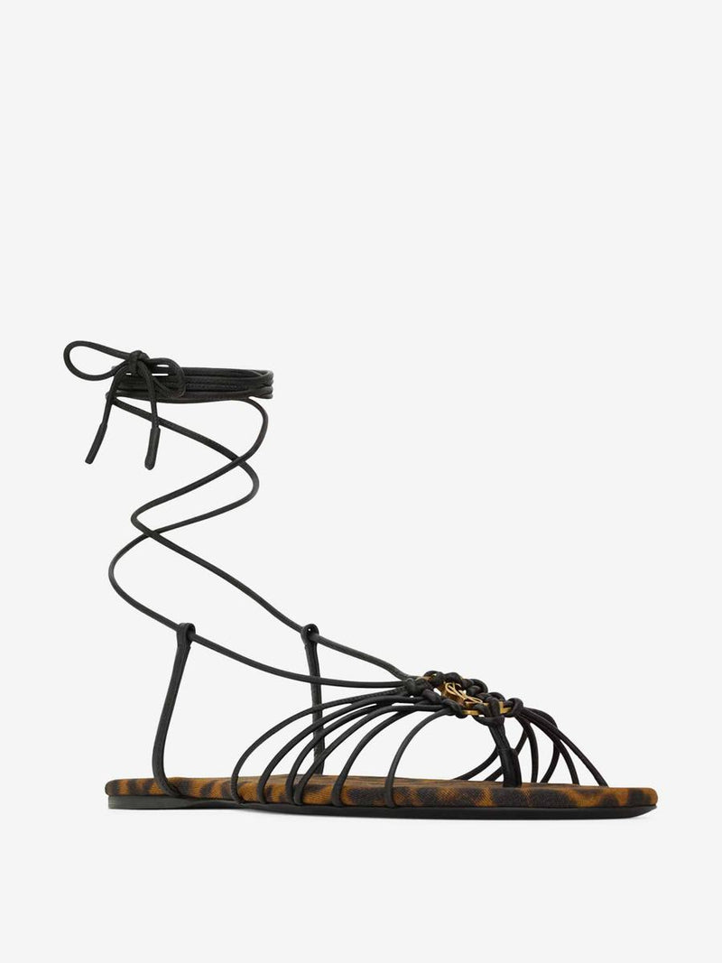 Saint Laurent Babylone Leather Sandals