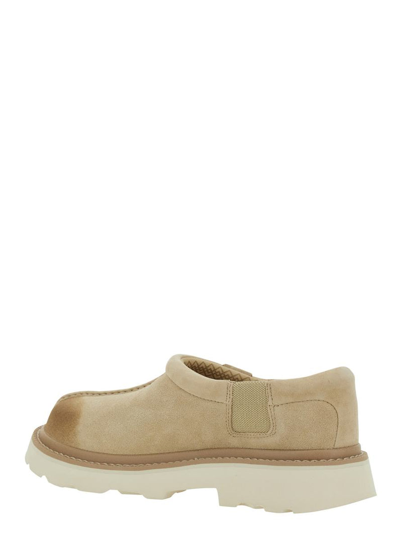 'Tasman' Beige Mule With Raised Sole In Suede Man