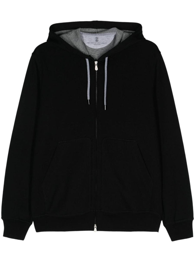 Brunello Cucinelli Cotton Blend Zipped Hoodie