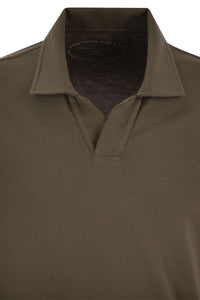 Fedeli Cotton Polo Shirt With Open Collar