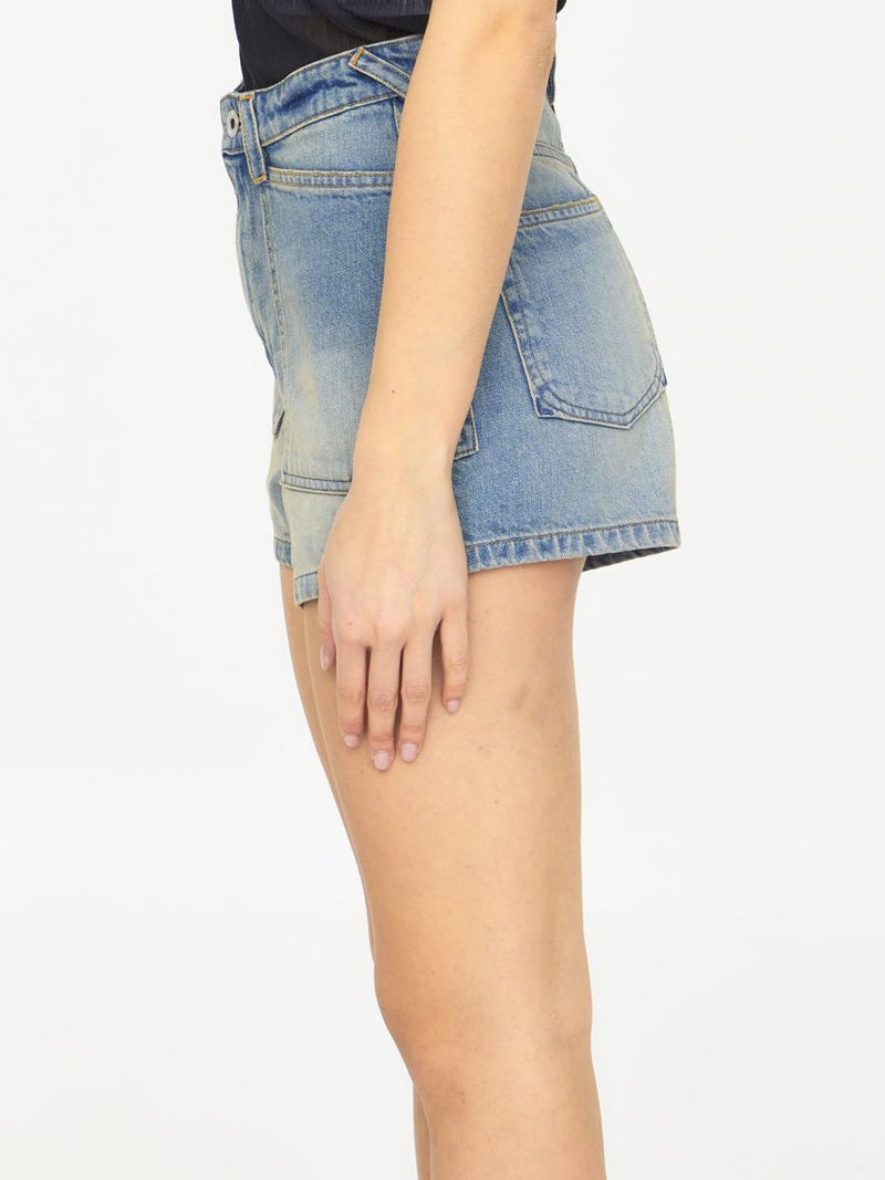 Light-Blue Denim Shorts
