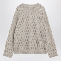 Brunello Cucinelli Openwork Mohair-Blend Sweater