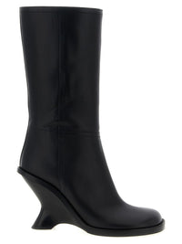 Dries Van Noten Curved Wedge Heel Boots