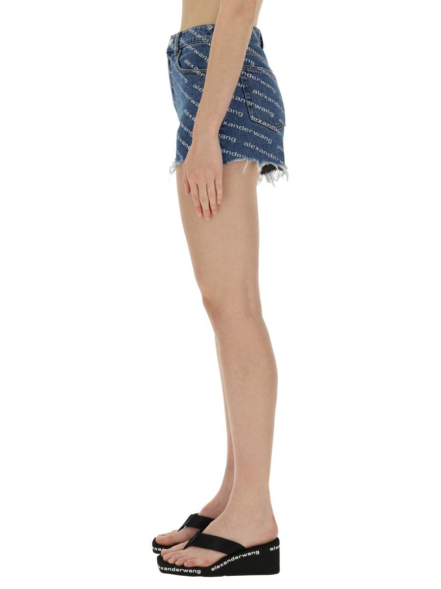 Alexander Wang Shorts With All Over Logo