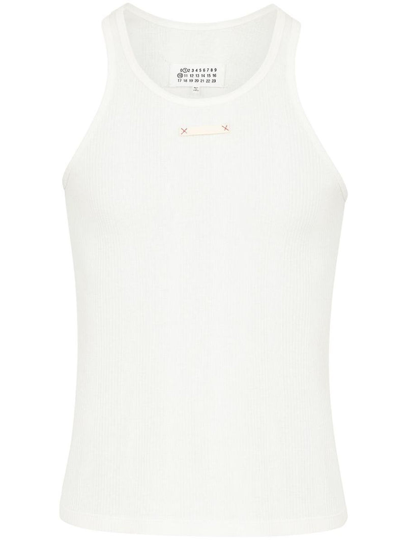 Maison Margiela Logo Cotton Blend Tank Top