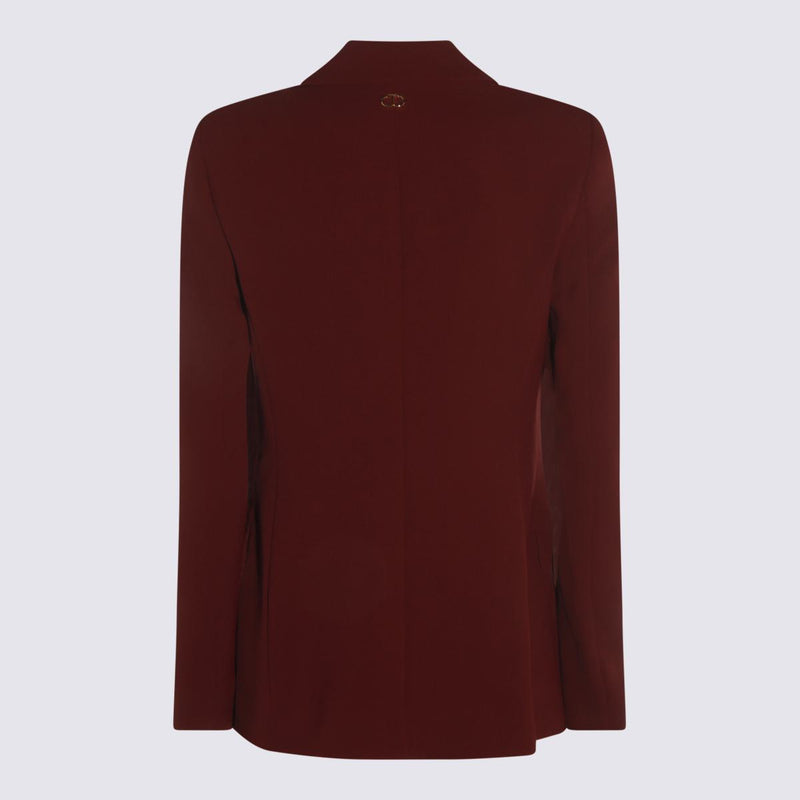 Twinset Dark Red Viscose Blazer