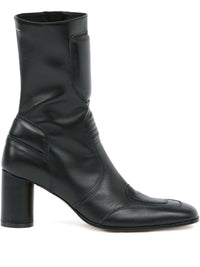 MM6 Maison Margiela Black Biker Ankle Boots