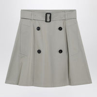 Burberry Trench Mini Skirt In Gabardine