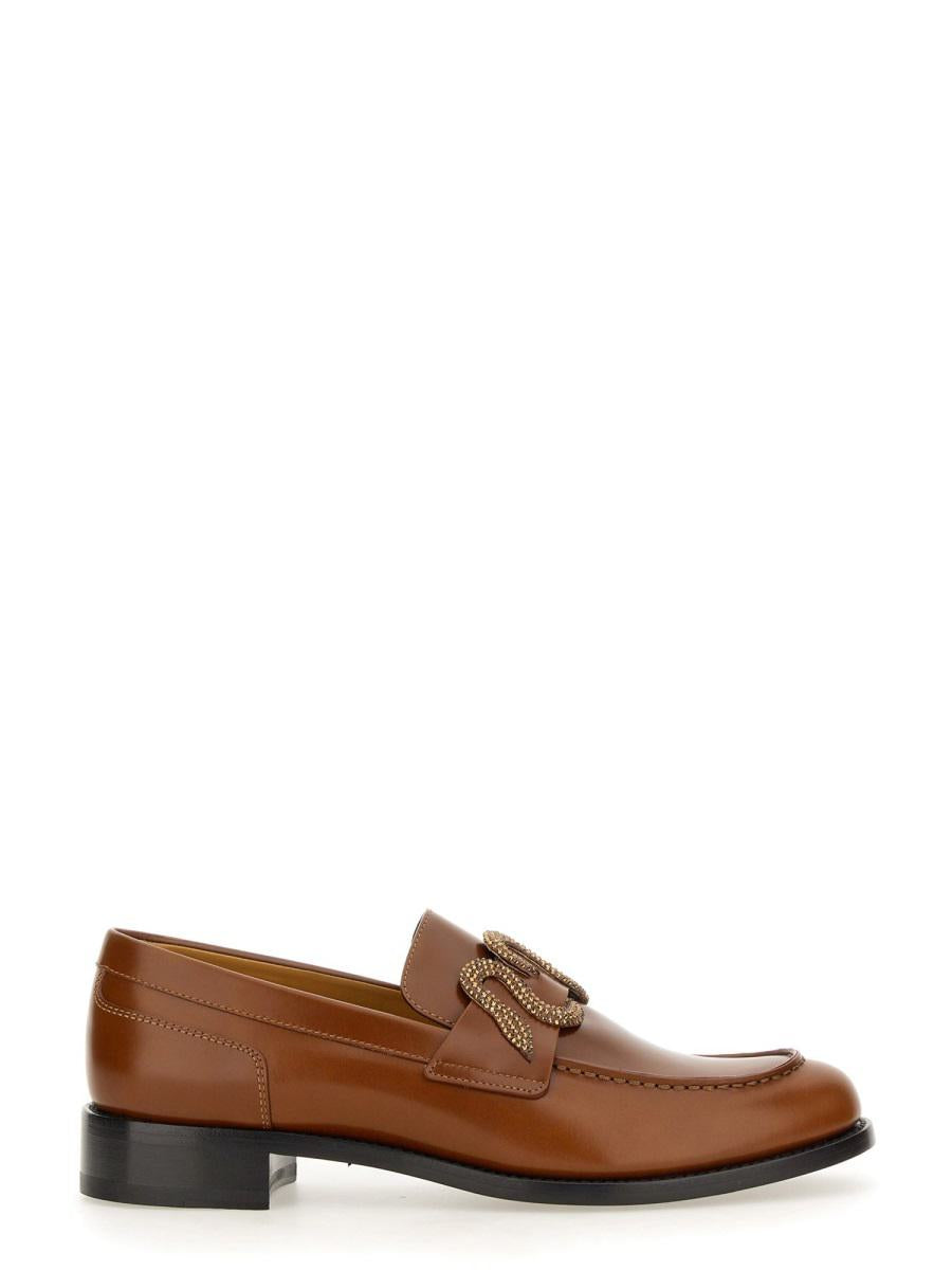 René Caovilla Leather Loafer