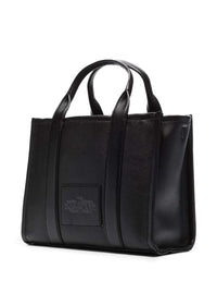 'The Small Tote Bag' Black Shoulder Bag With Logo In Grainy Leather Woman Marc Jacobs