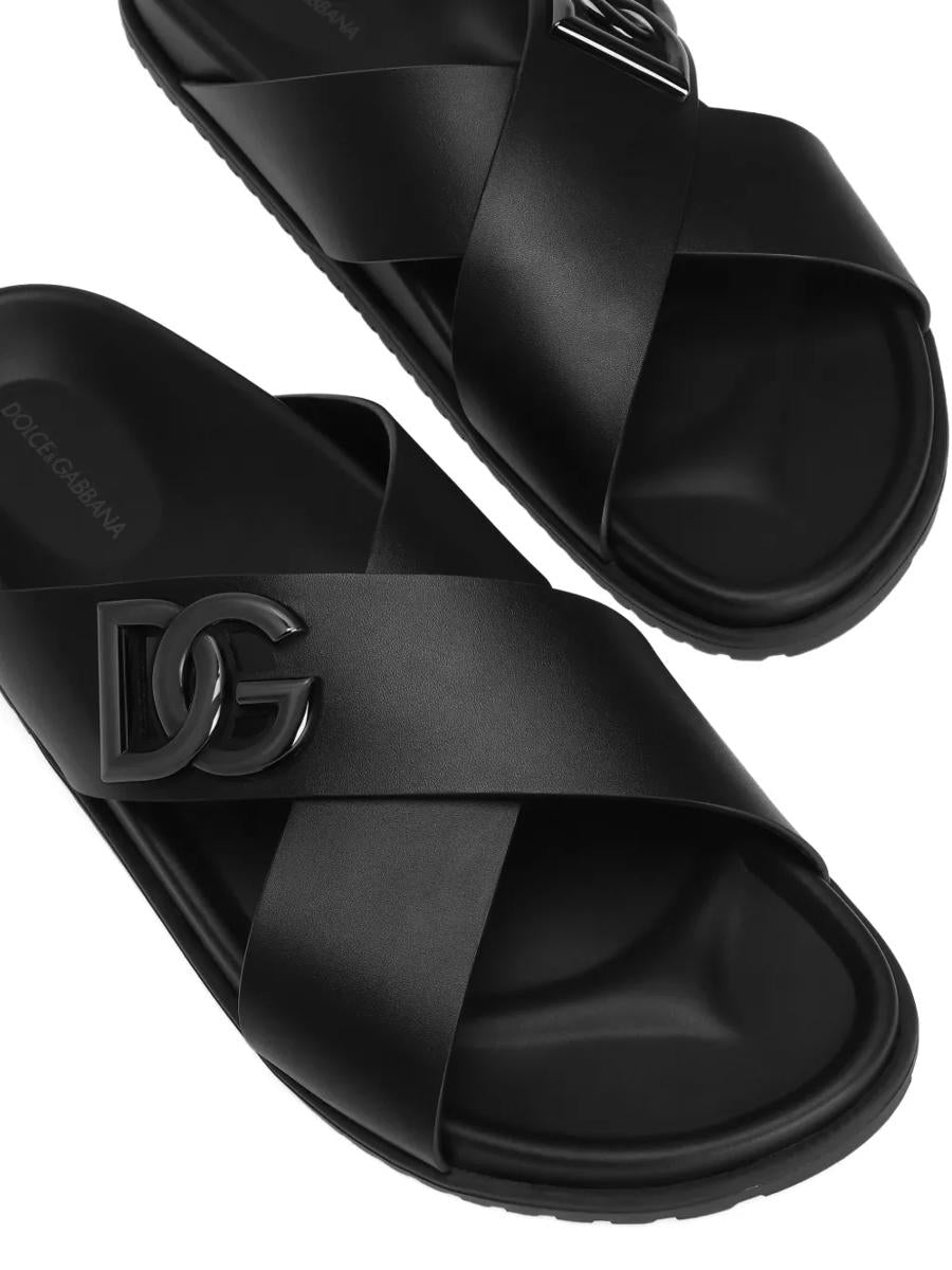 Dolce & Gabbana Dg Logo Slides Sandals