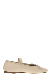 Anniel Leather Ballerina And Elastic Band