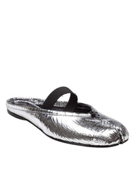 Maison Margiela Leather Tabi Mule With Broken Mirror Effect