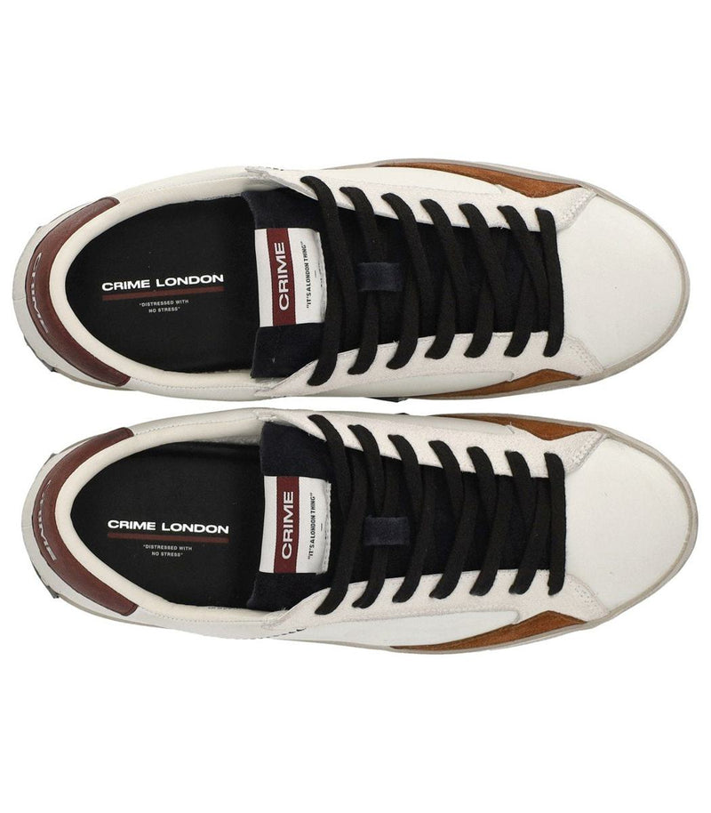 Crime London Distressed White Sneaker
