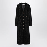 Alessandra Rich Sequin Tweed Midi Dress With Buttons