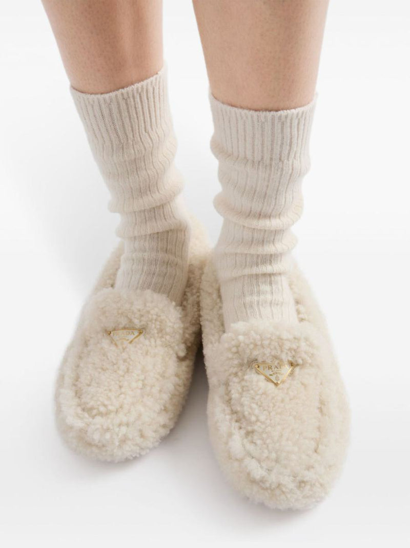 Prada Shearling Driving Shoes