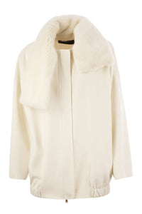 Fabiana Filippi Cashmere Caban With Fur Collar