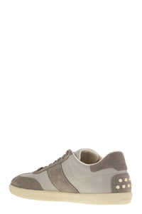 Tod'S Smooth Leather And Suede Tabs Sneakers