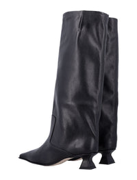 Miista Effie Black Leather Knee Boot