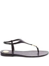 Saint Laurent Cassandre Leather Thong Sandals