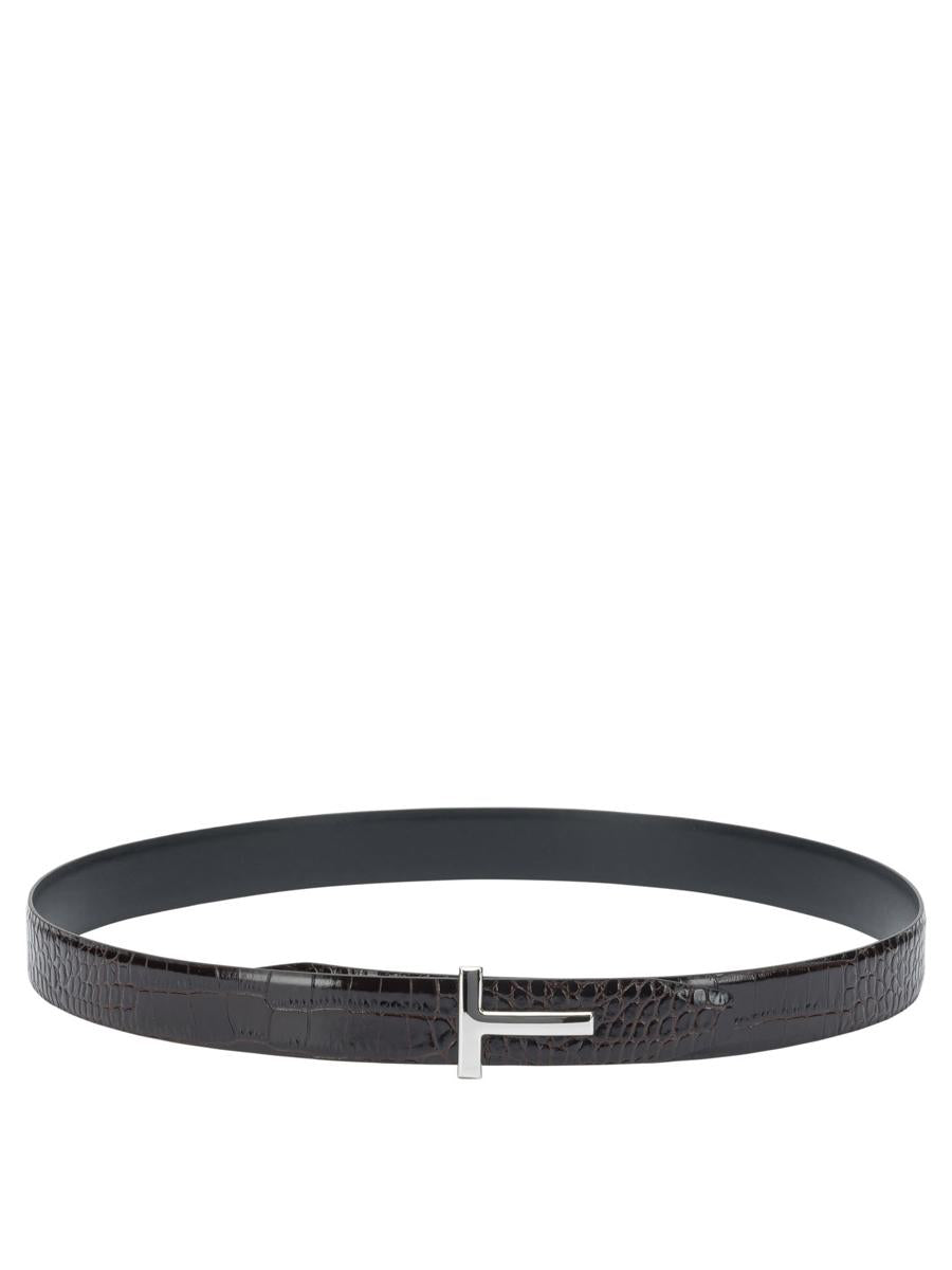 Tom Ford Belt With Crocodile Print