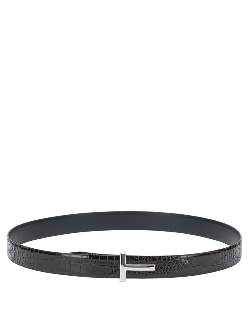 Tom Ford Belt With Crocodile Print
