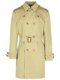 Burberry Green Cotton Trench Coat