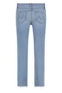 Mother Dazzler Ankle Fray Straight Leg Jeans