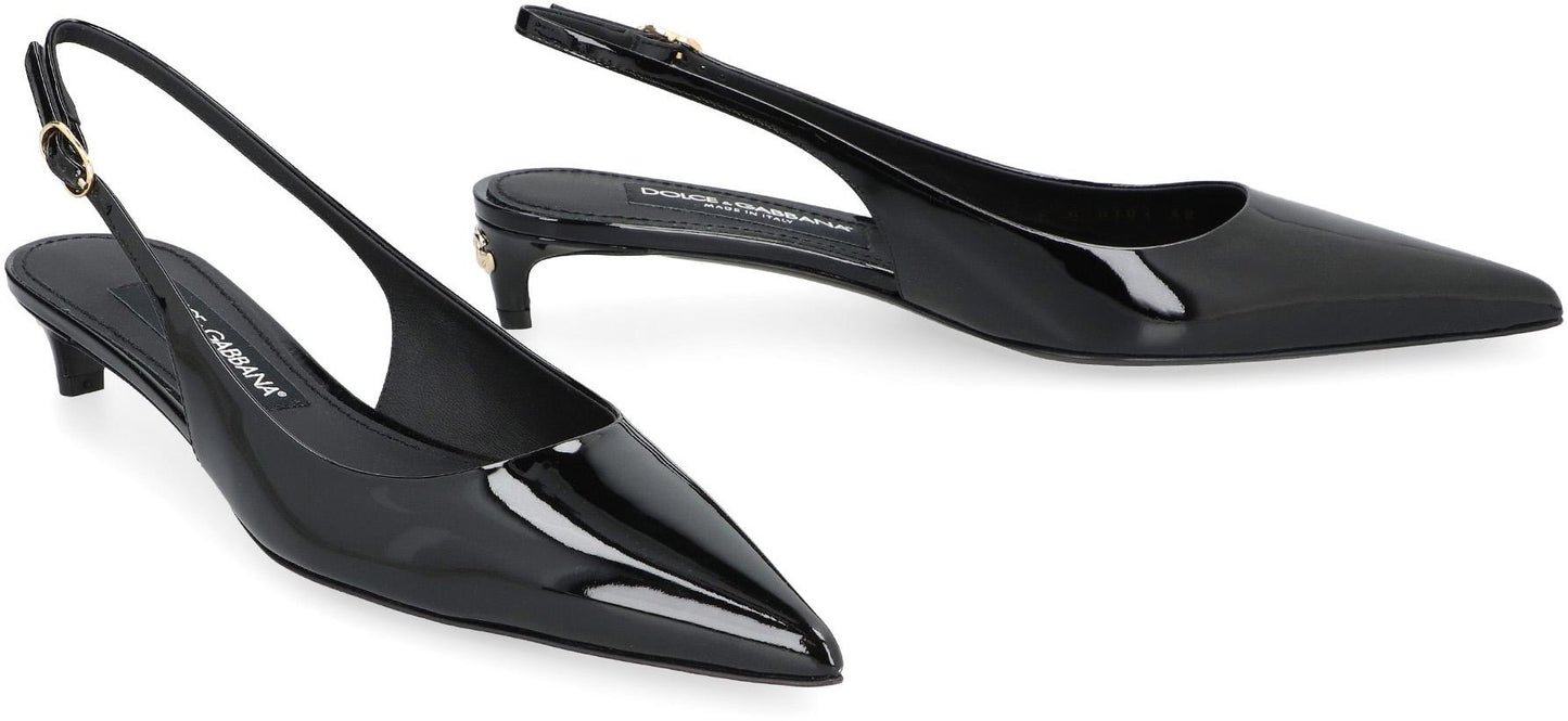 Dolce & Gabbana Leather Slingback Pumps