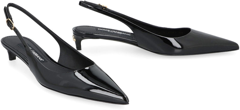 Dolce & Gabbana Leather Slingback Pumps