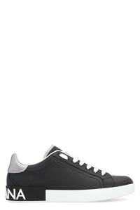 Dolce & Gabbana Portofino Spoiler Leather Low-Top Sneakers