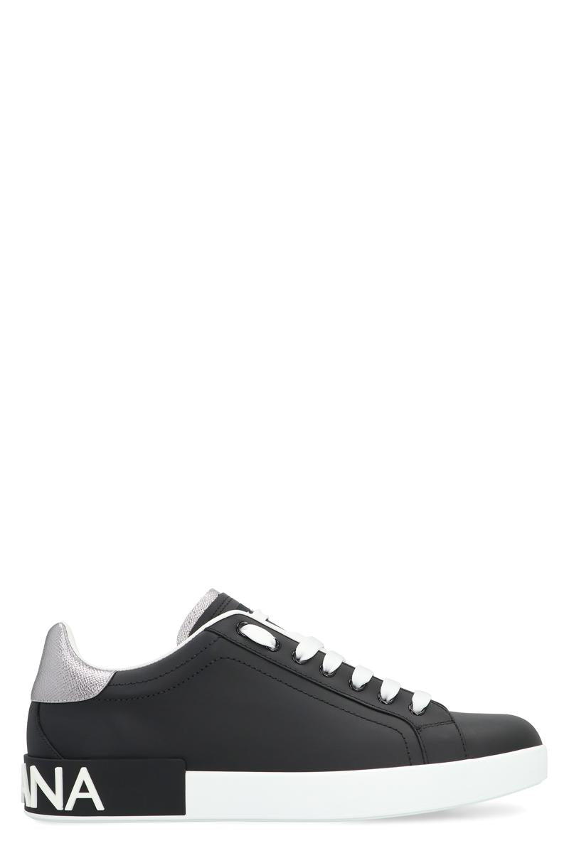 Dolce & Gabbana Portofino Spoiler Leather Low-Top Sneakers