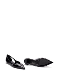 Prada 15Mm Cut-Out Leather Ballerina Shoes