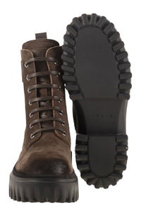 Hogan H700 - Suede Combat Boots