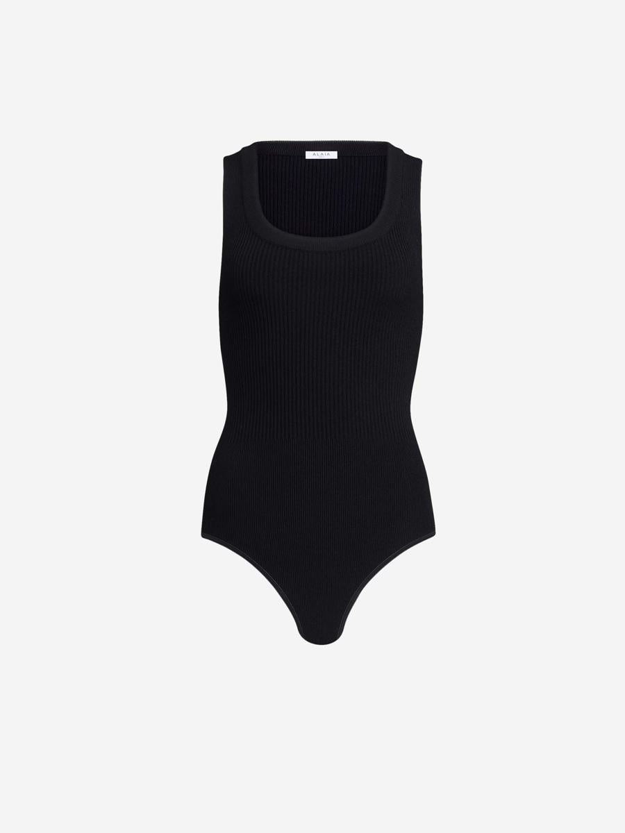 Alaïa Sleeveless Ribbed Bodysuit