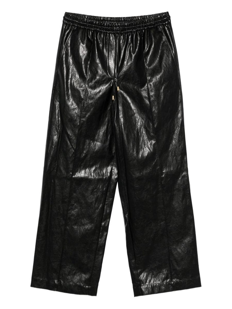 Michael Kors High-Waisted Black Faux Leather Pants