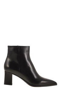Santoni Medium Heel Leather Ankle Boot