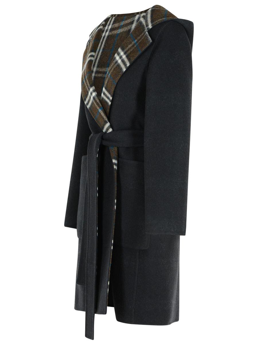 Burberry 'Hampshire' Reversible Black Wool Coat