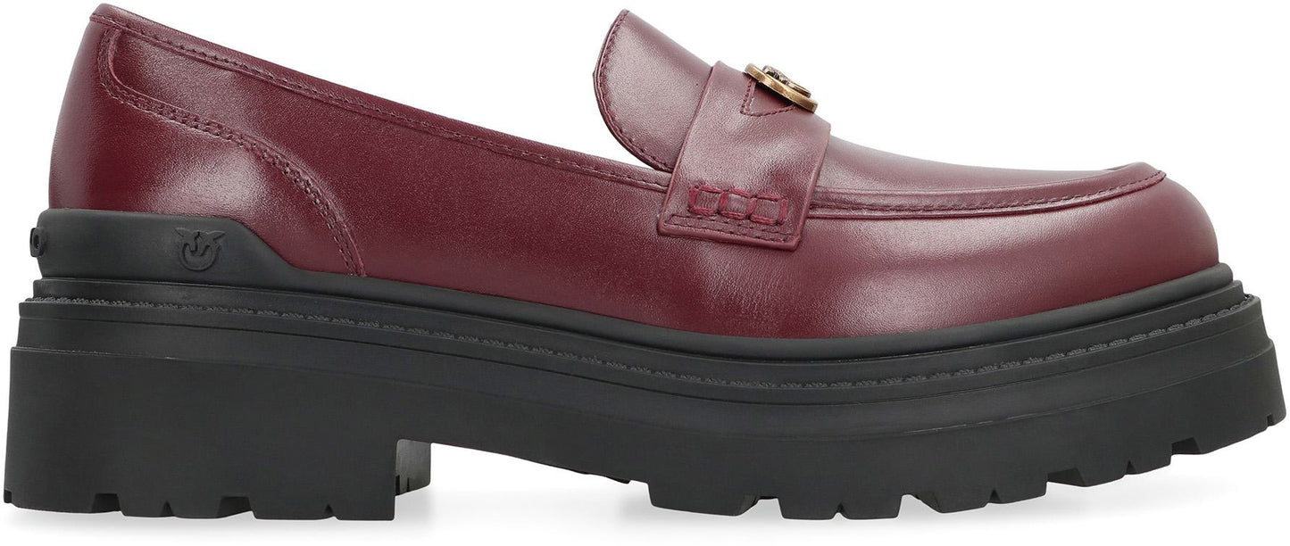 Pinko Mia Leather Loafers