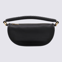 Burberry Black Leather Clip Shoulder Bag