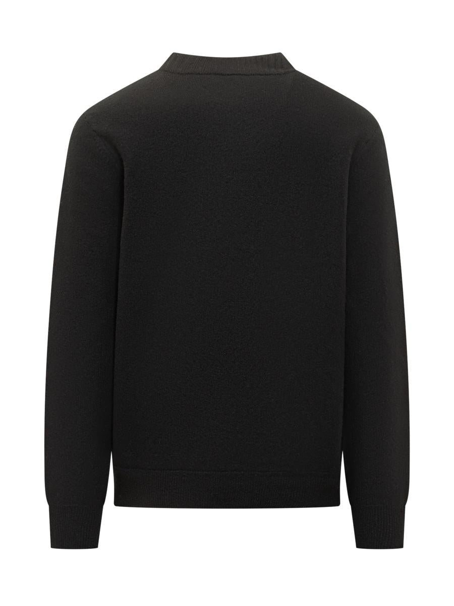 A.P.C. A.P.C. Black Sweater With Contrasting Embroidered Logo