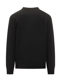 A.P.C. A.P.C. Black Sweater With Contrasting Embroidered Logo