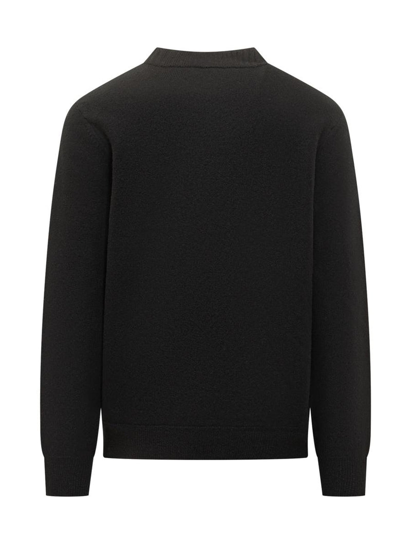 A.P.C. A.P.C. Black Sweater With Contrasting Embroidered Logo