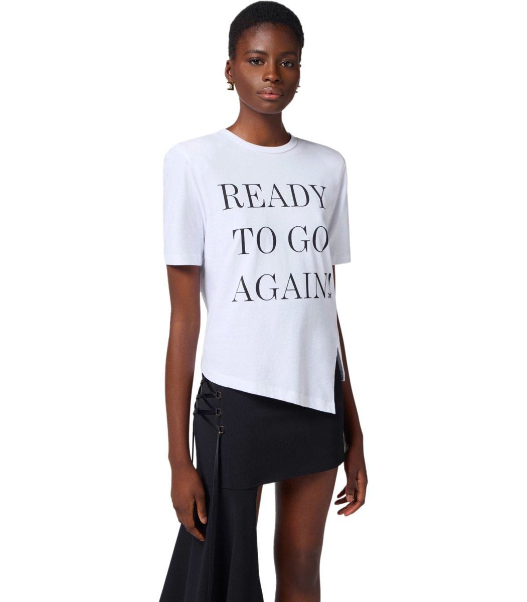 Elisabetta Franchi Gesso Asymmetric T-Shirt