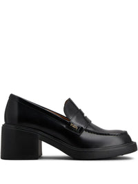 Tod'S Leather Heeled Penny Loafers Shoes