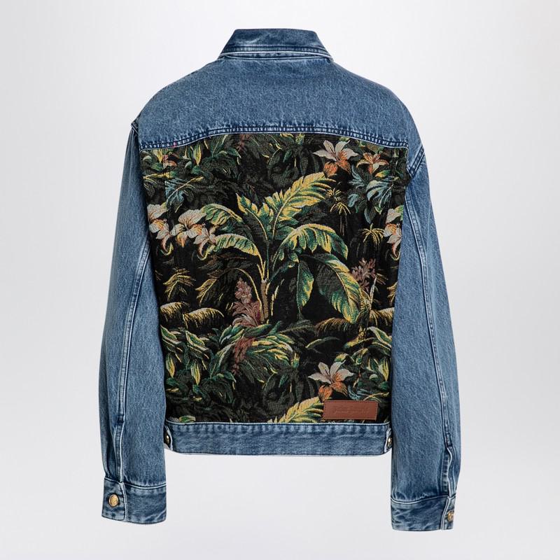 Palm Angels Denim Jacket With Jungle Insert
