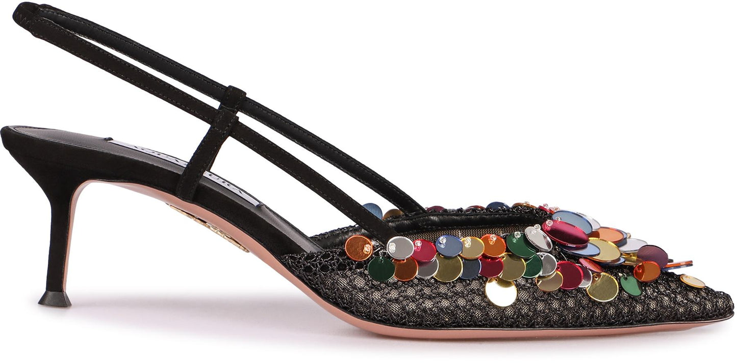 Aquazzura Can Can Pointy-Toe Slingback