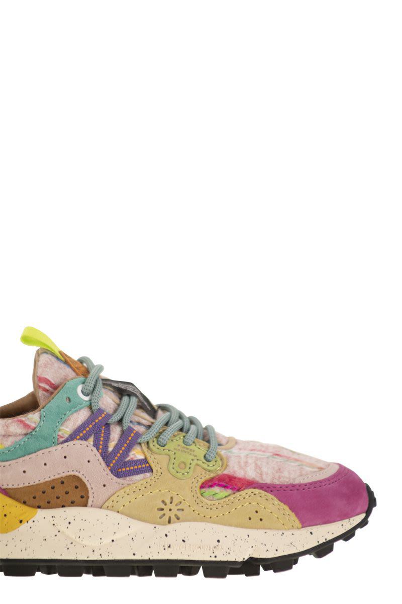 Flower Mountain Yamano 3 - Sneakers In Suede And Technical Fabric