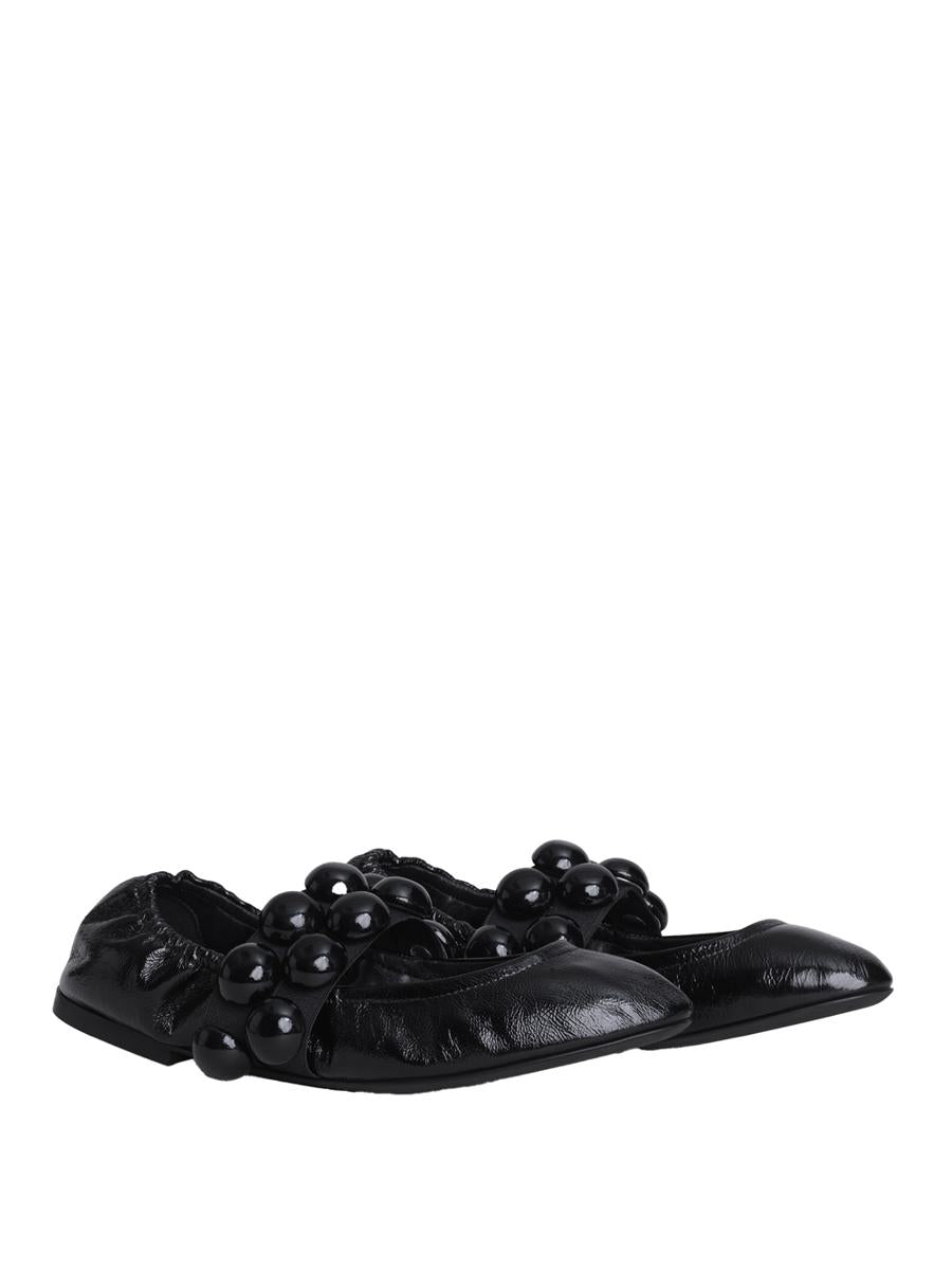 Alaïa Sphere Ballet Flats In Patent Leather Shoes